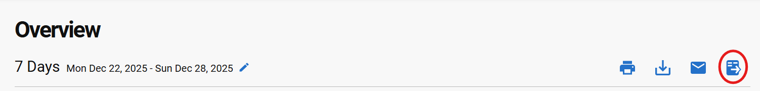 Screenshot showing Dexcom CSV export button